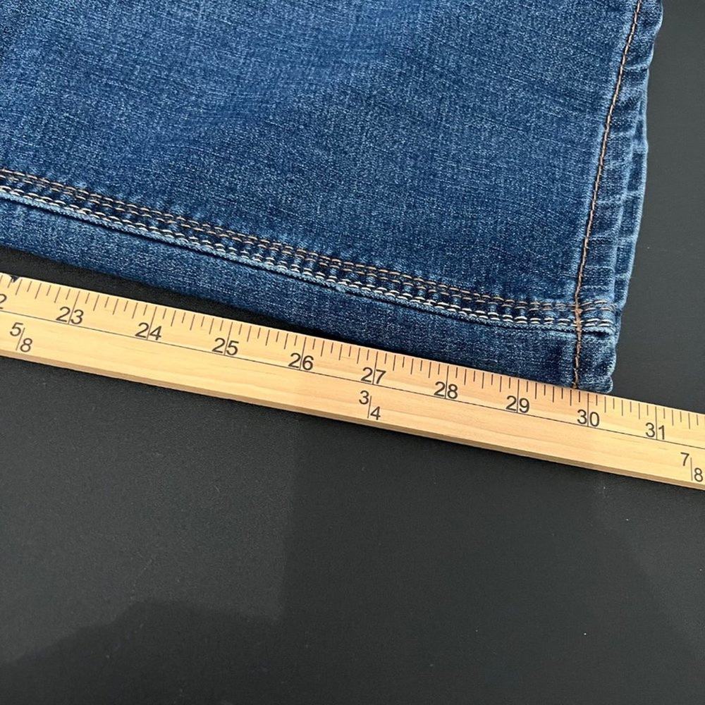 Melissa McCarthy Whiskering Straight Leg Blue Denim Jeans | Women's Plus Size 20 - Picture 7 of 14